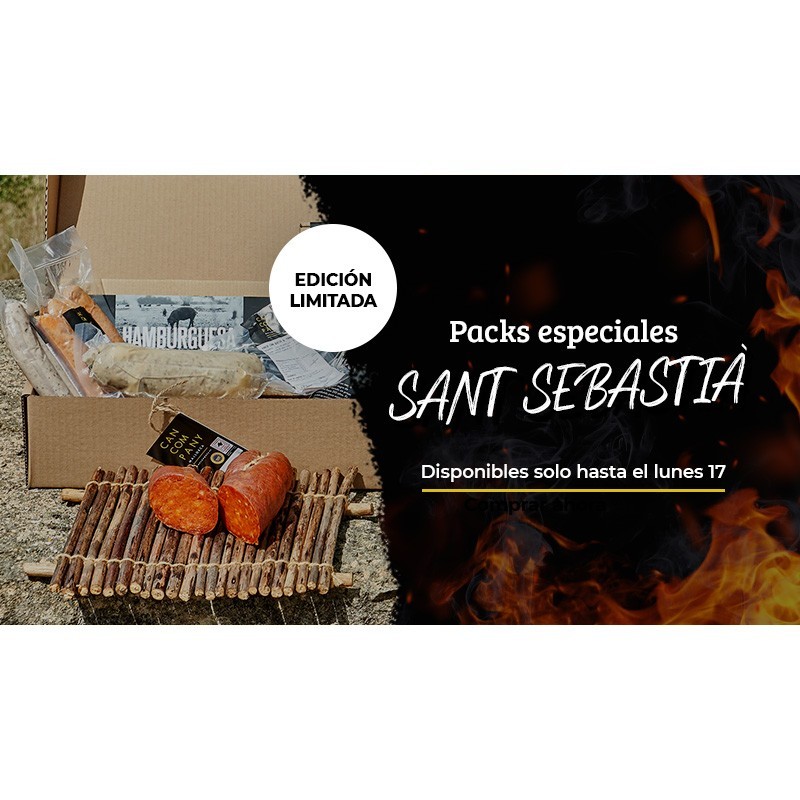What can't be missing in the perfect bonfire, "torrada" in mallorquin for Sant Sebastià? 